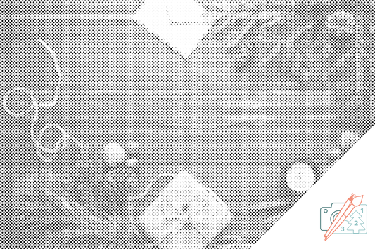 Mal-med-prikker -  Julebaggrund