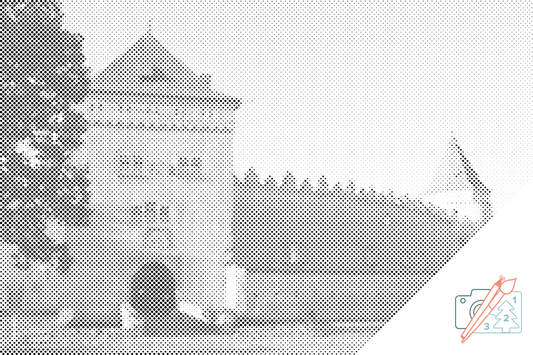 Mal-med-prikker -  Kežmar Slot, Slovakiet