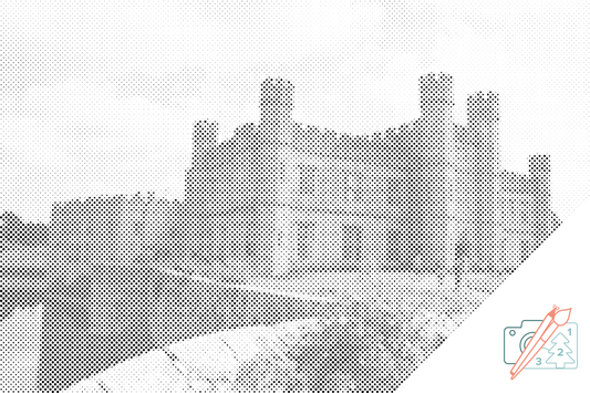 Mal-med-prikker -  Leeds Castle, England 2