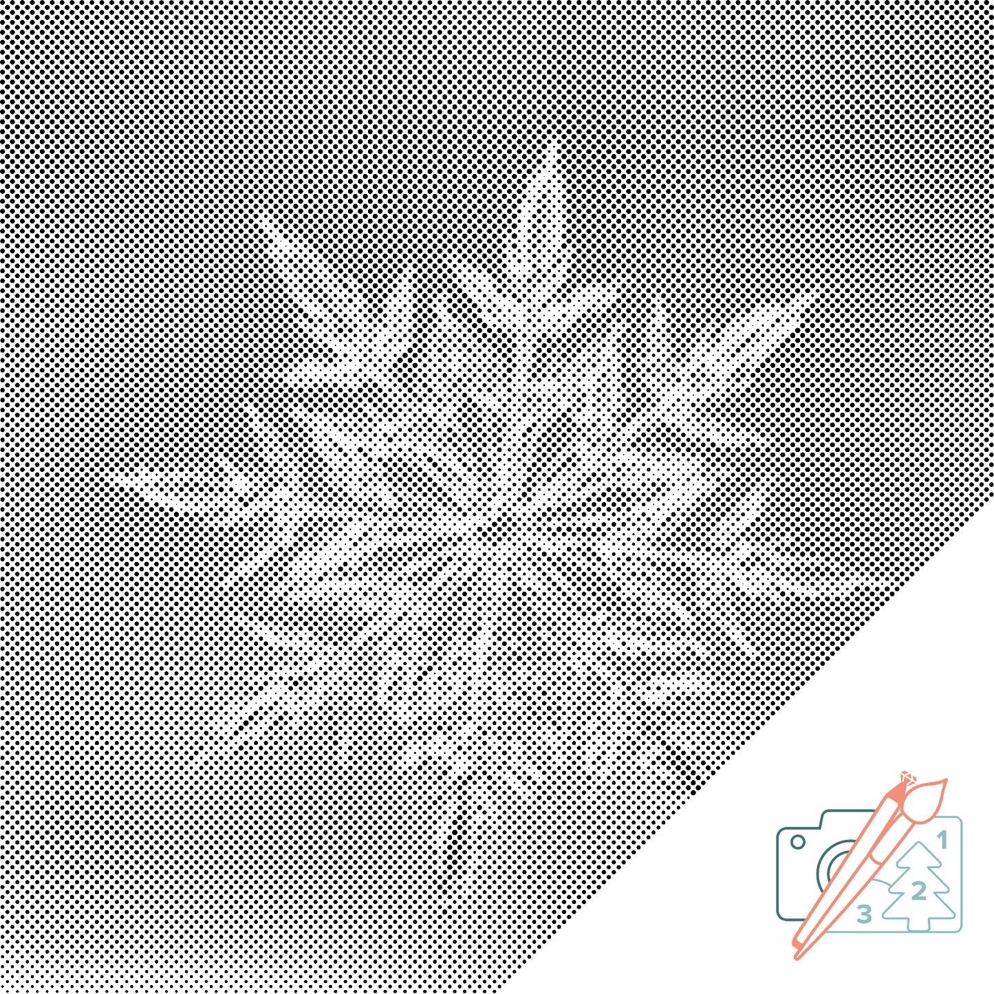 Mal-med-prikker -  Ice Flake 2