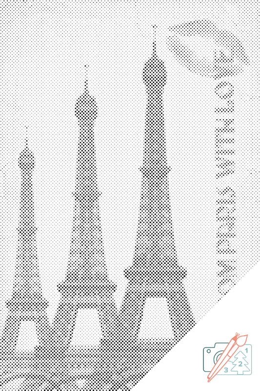 Mal-med-prikker -  Postkort fra Paris