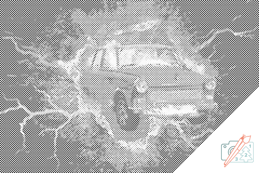Mal-med-prikker -  Trabant