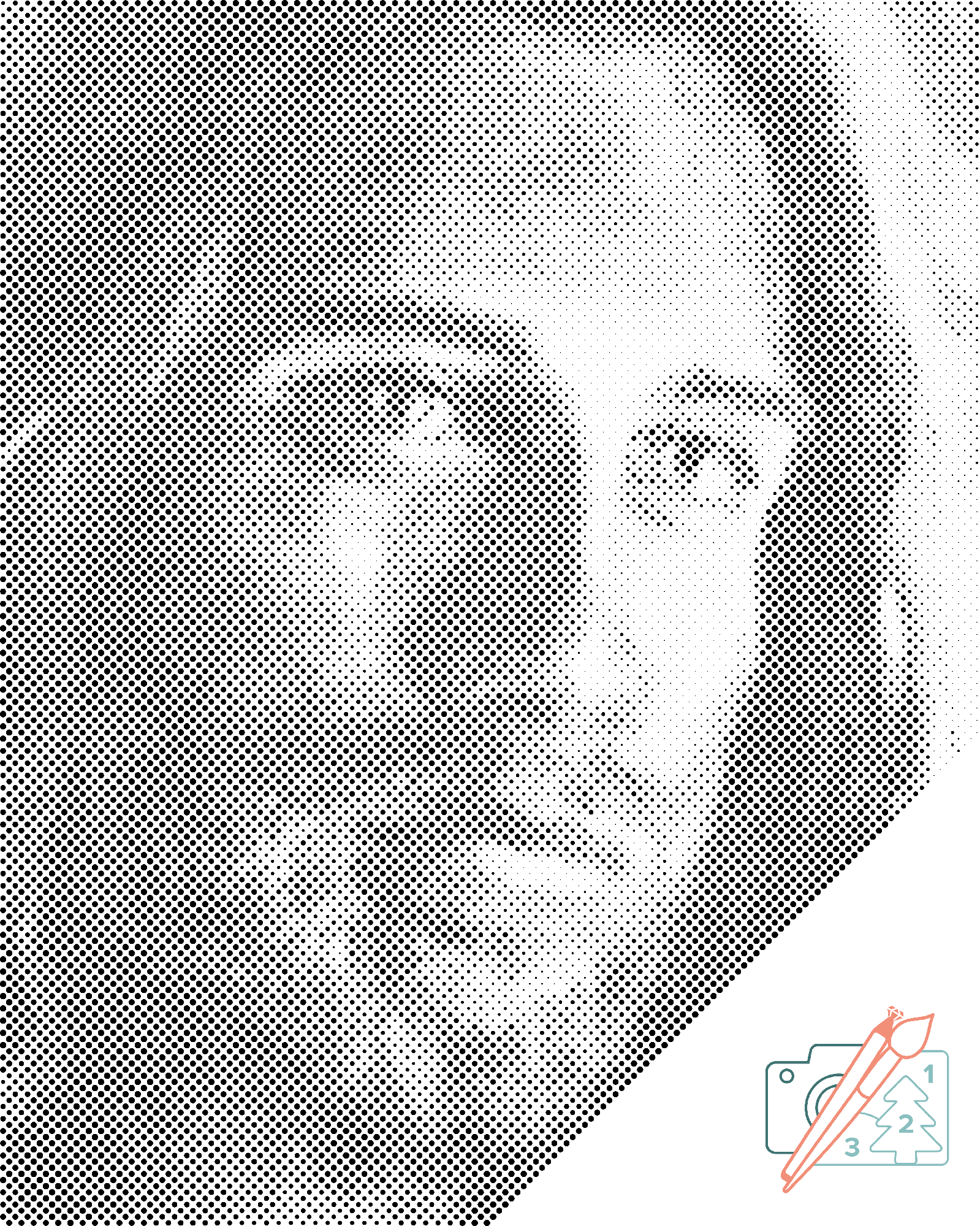 Mal-med-prikker -  Jesus Kristus