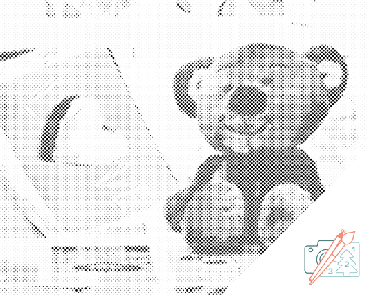 Mal-med-prikker -  Teddy Bear 2