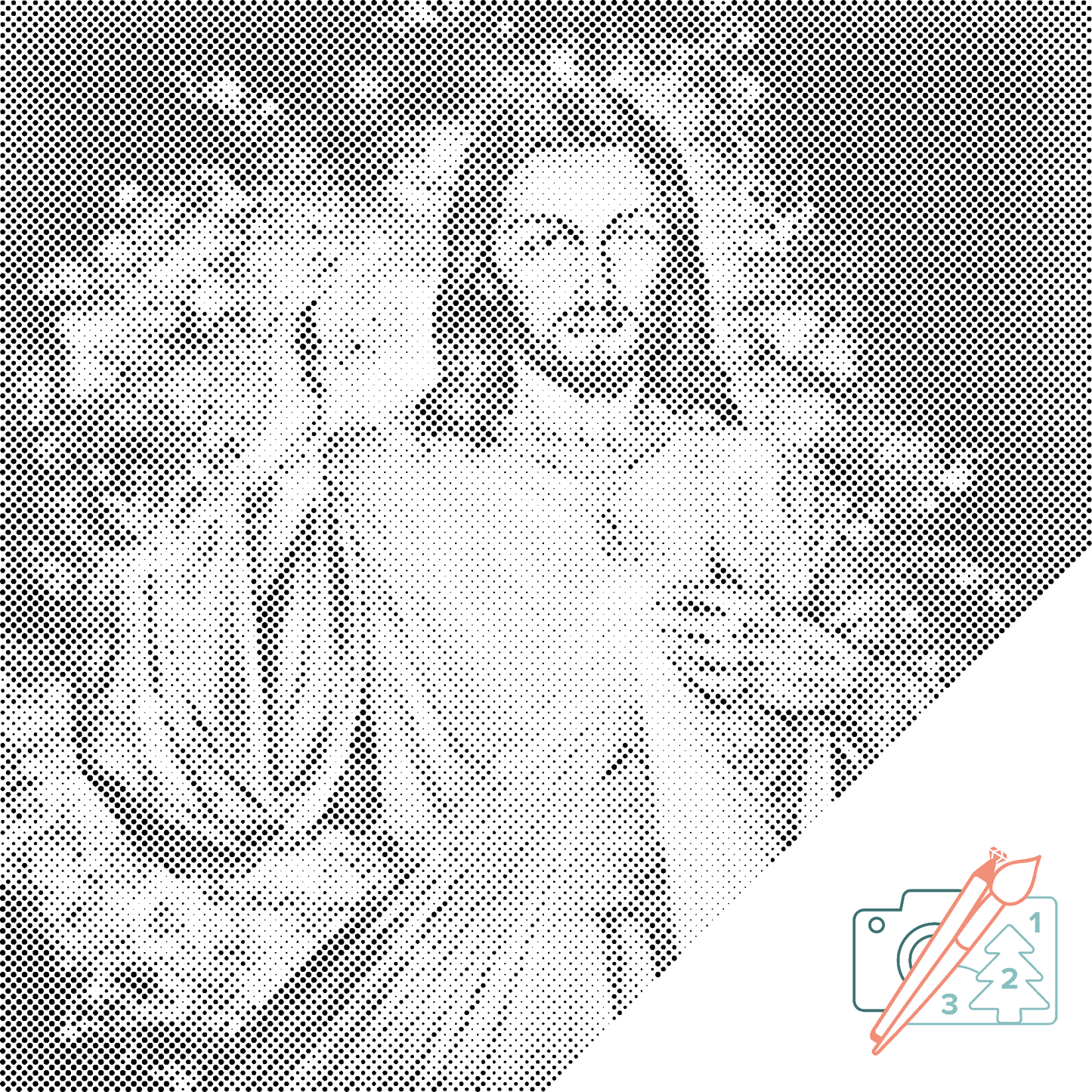 Mal-med-prikker -  Jesus