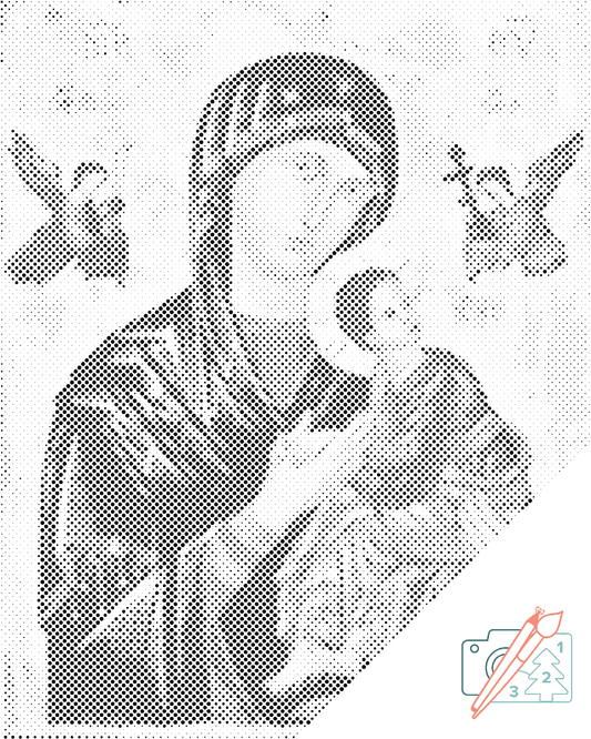Mal-med-prikker -  Madonna 2