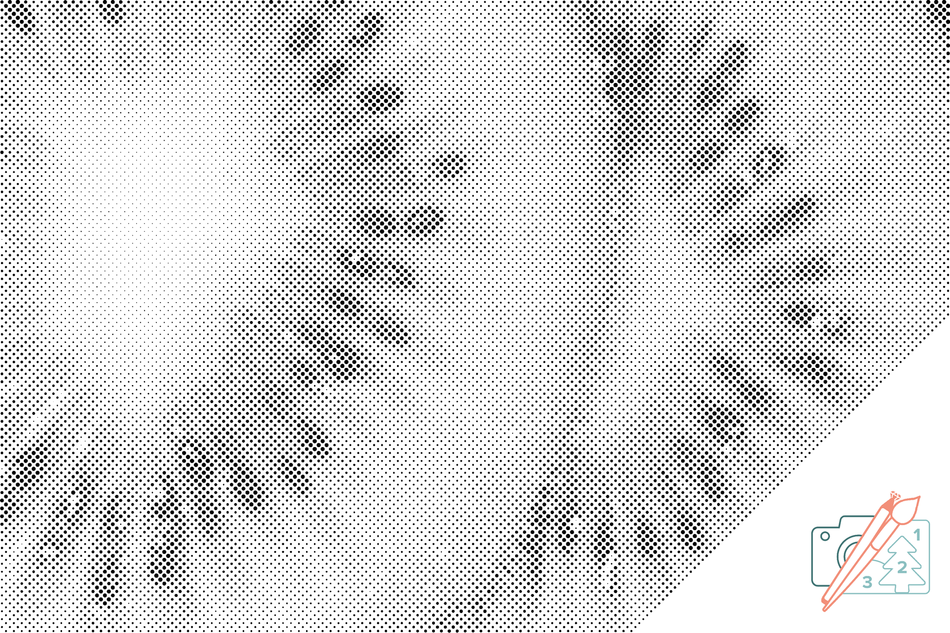 Mal-med-prikker -  Kiwi-baggrund
