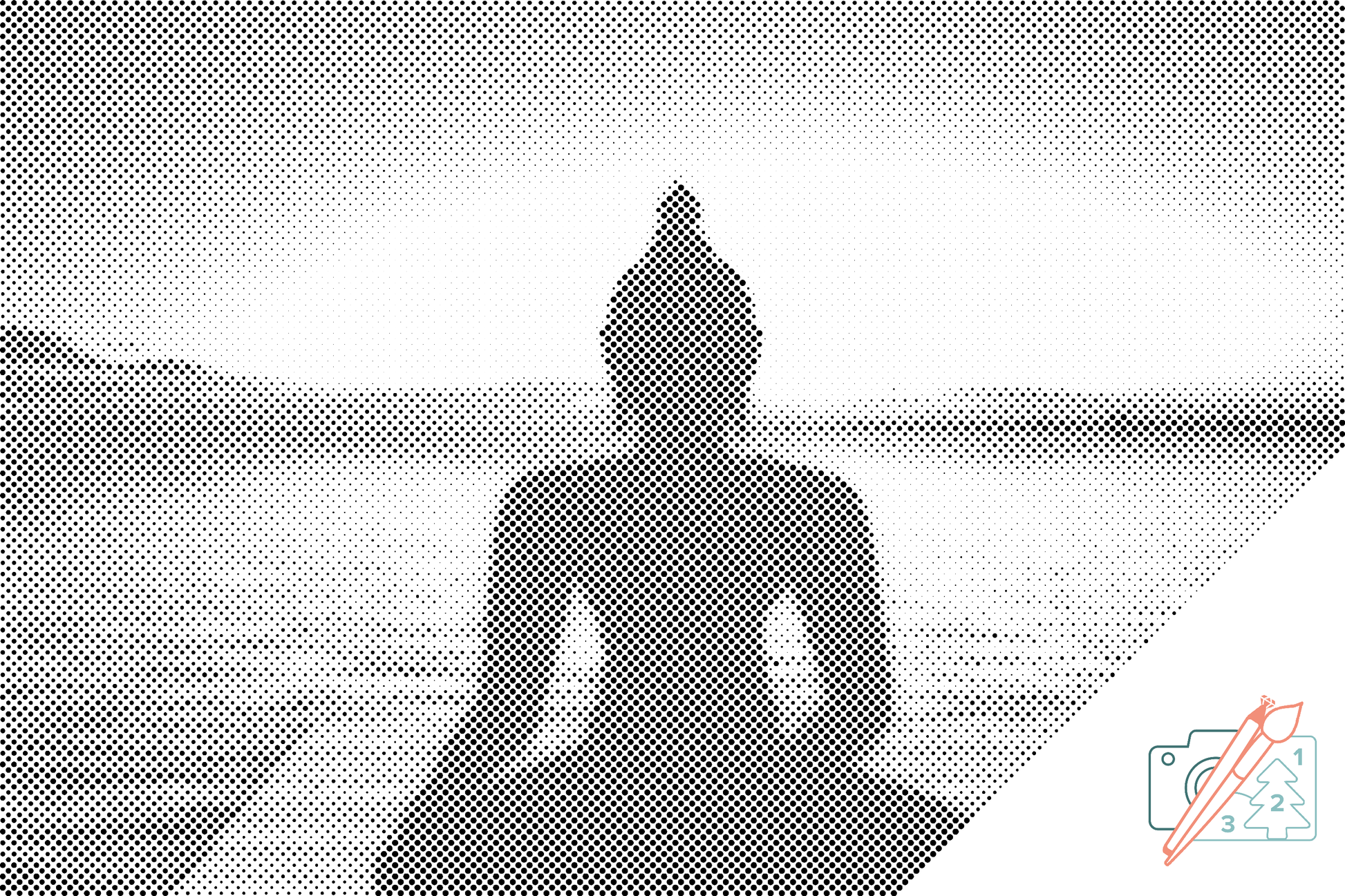 Mal-med-prikker -  Slap af, Yoga, Buddha
