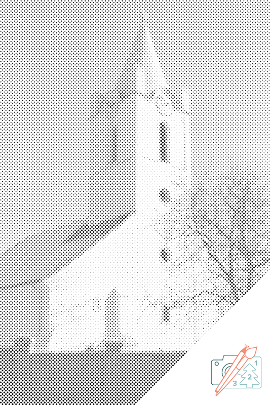 Mal-med-prikker -  Kirke i Šamorín, Slovakiet
