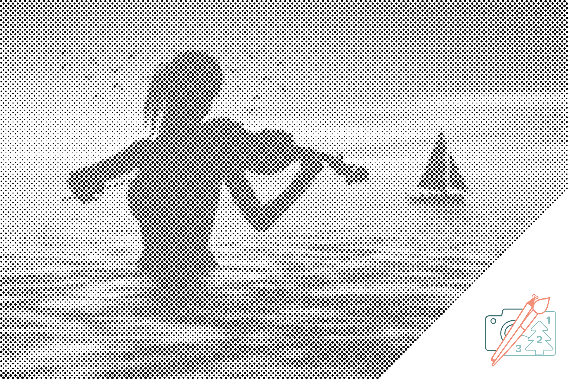 Mal-med-prikker -  Violinist i havet