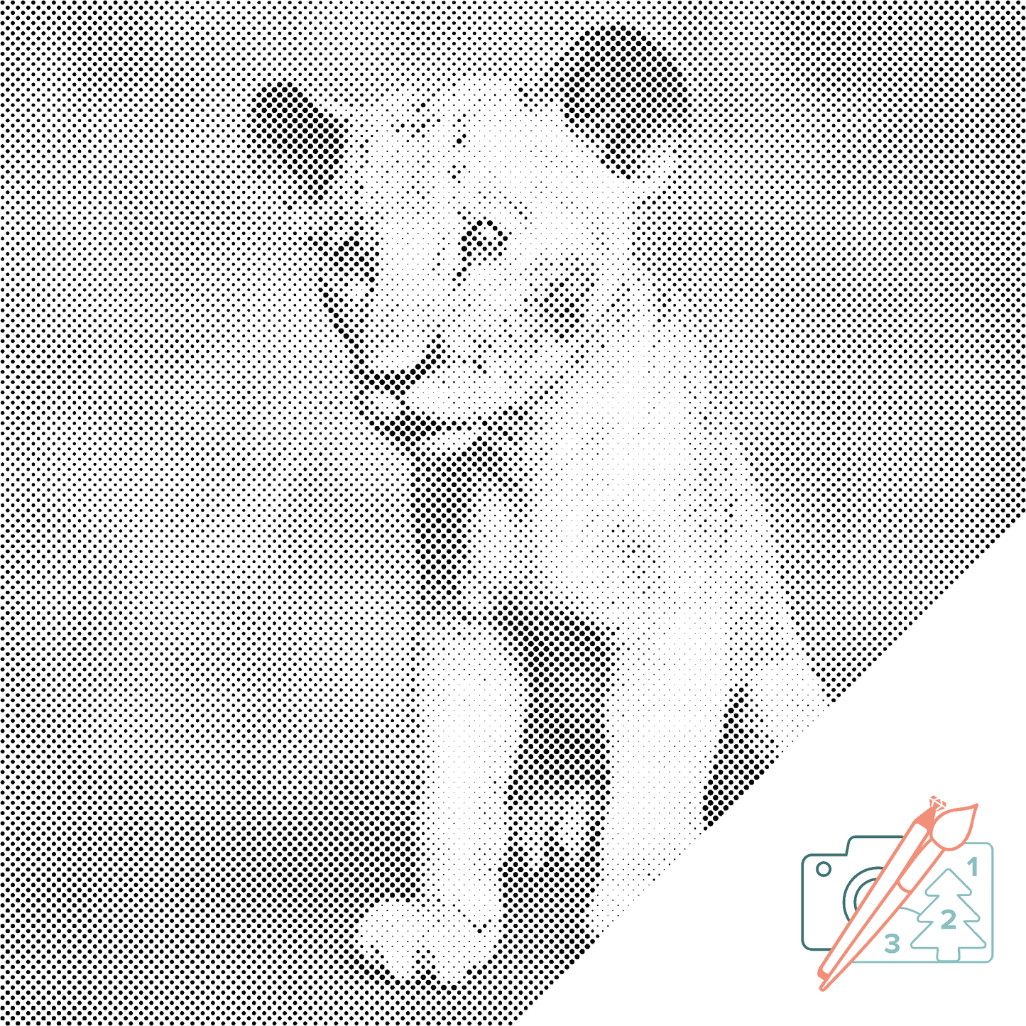 Mal-med-prikker -  Lille Simba