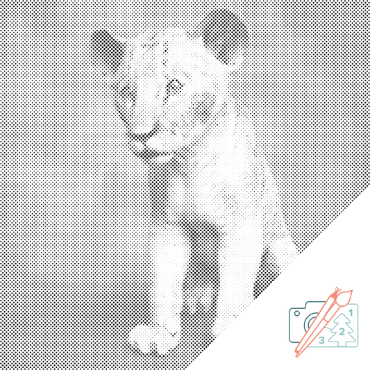Mal-med-prikker -  Lille Simba