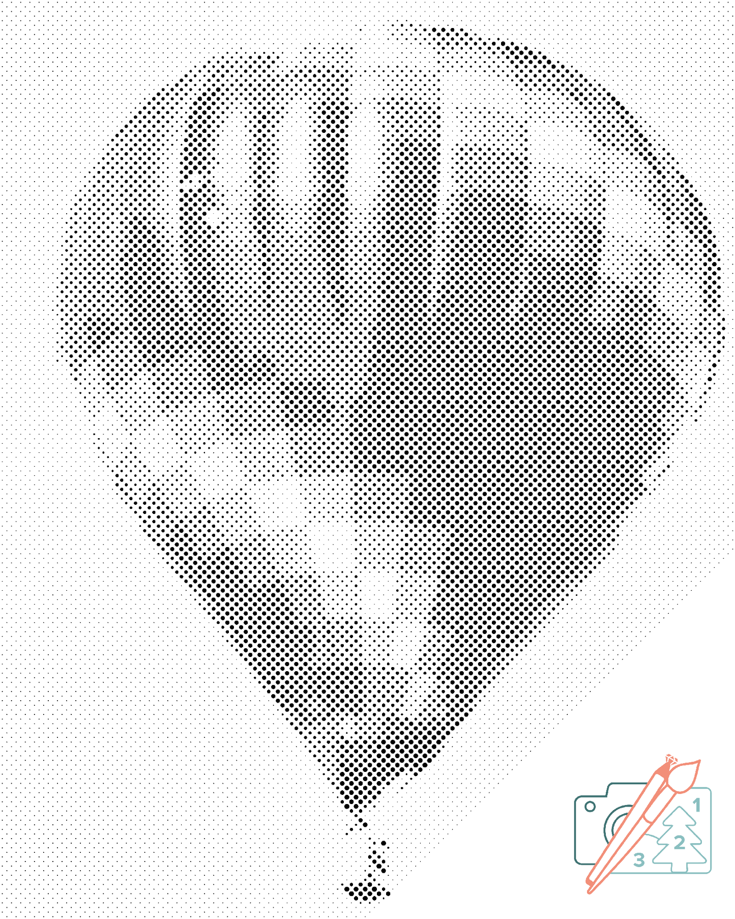 Mal-med-prikker -  Varmluftballon