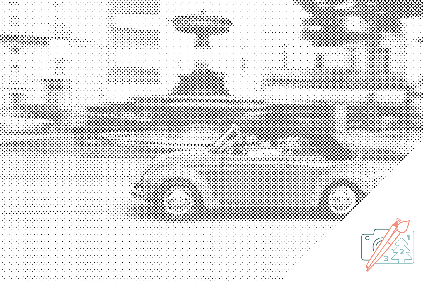 Mal-med-prikker -  Volkswagen Boble 2