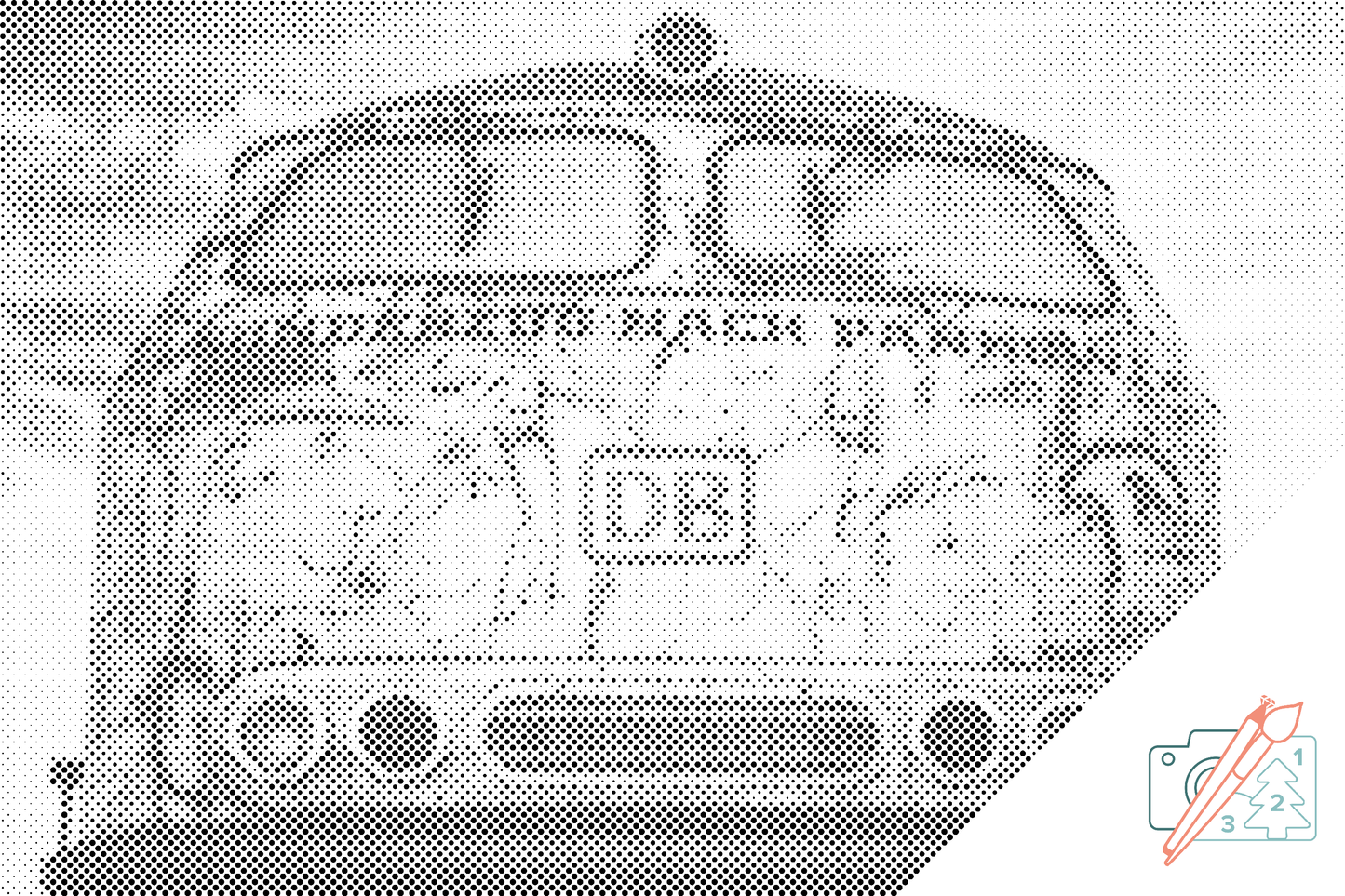 Mal-med-prikker -  Deutsche Bahn-tog