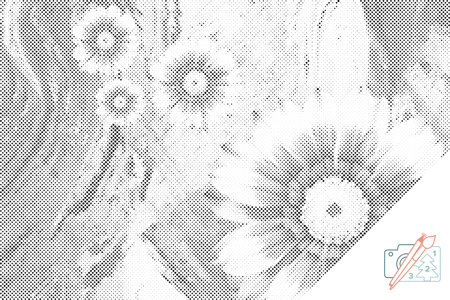 Mal-med-prikker -  Sommerblomster