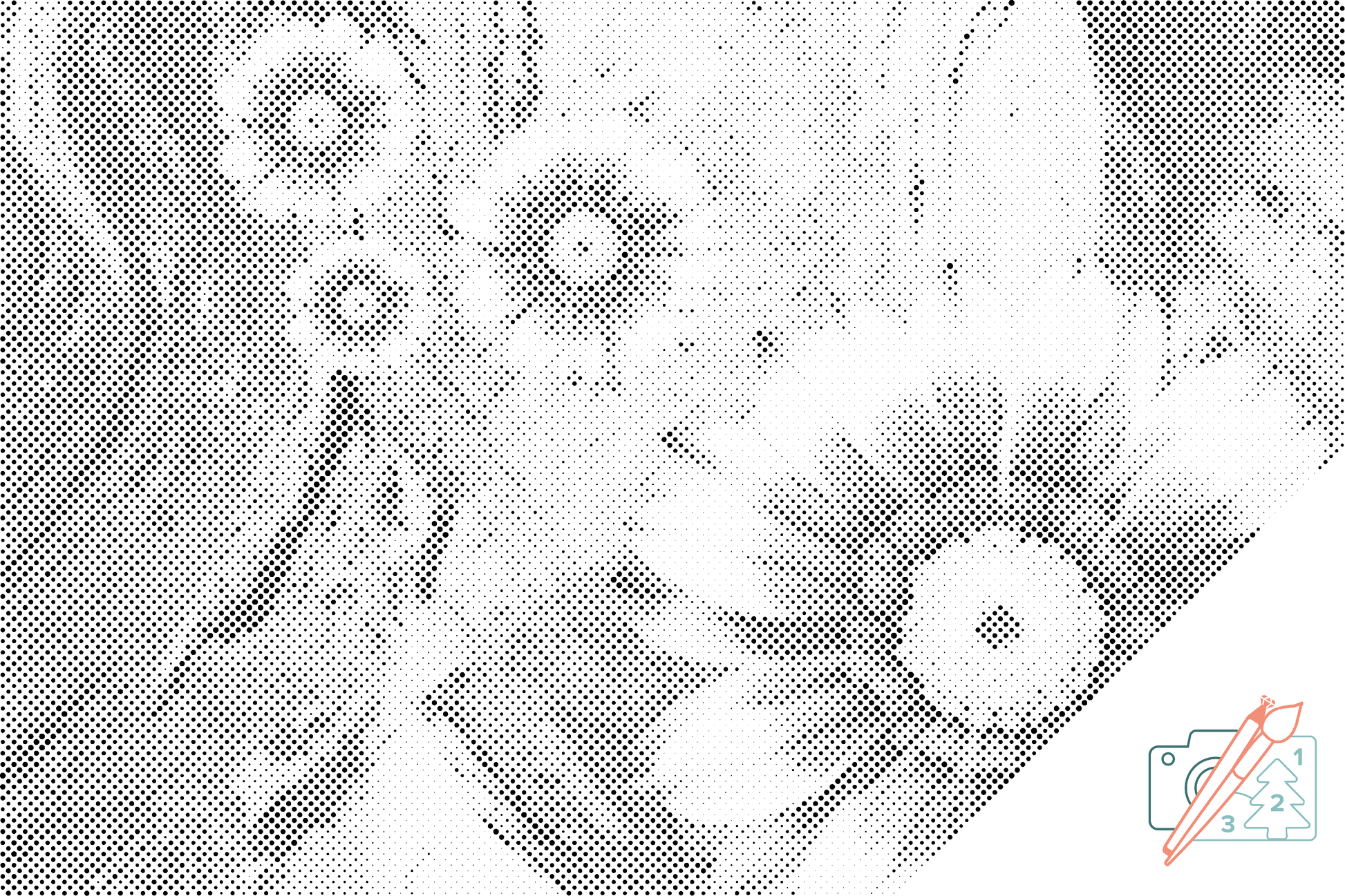 Mal-med-prikker -  Sommerblomster