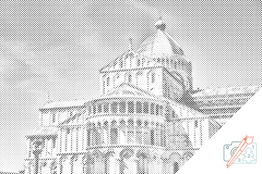 Mal-med-prikker -  Pisas Katedral, Italien