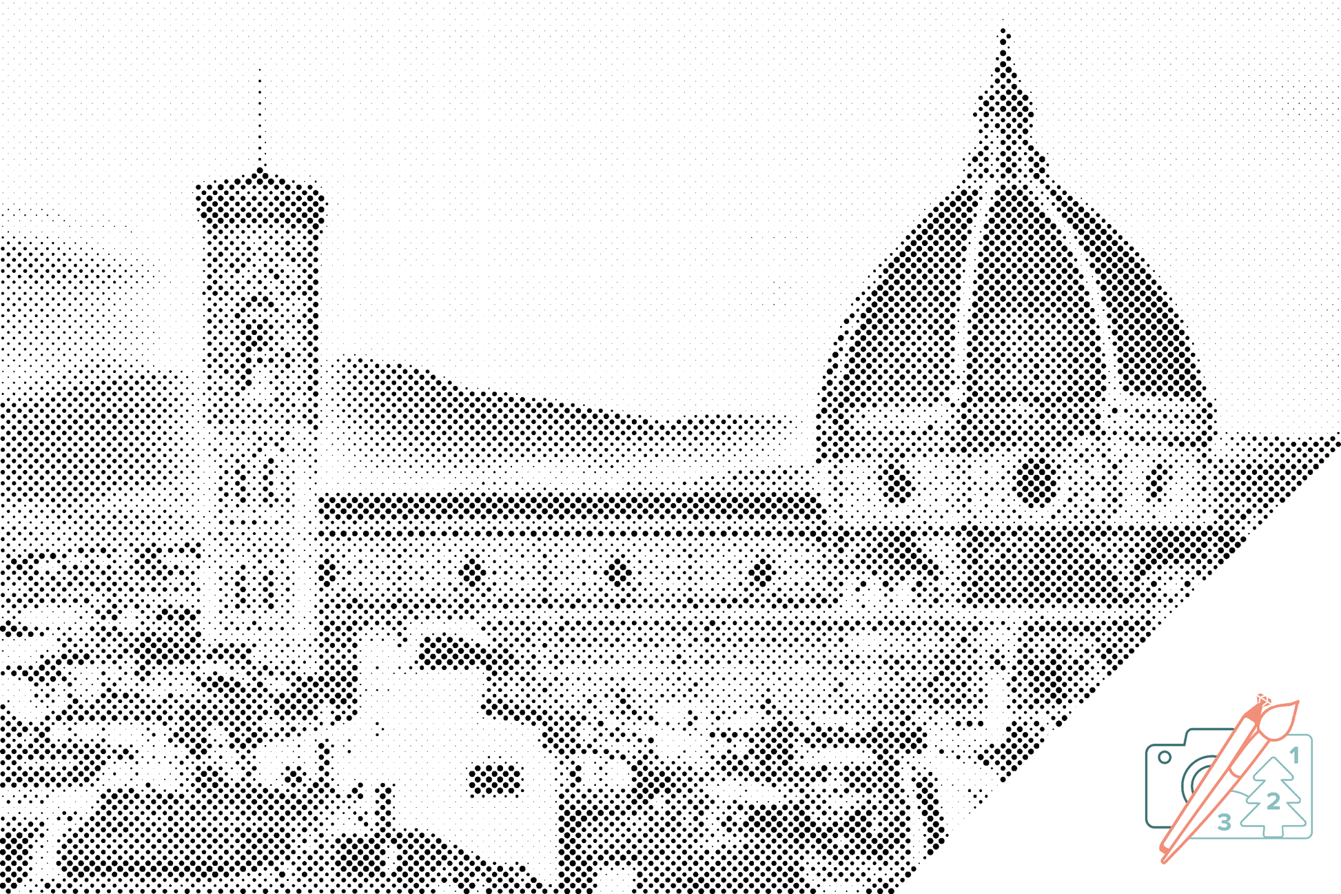 Mal-med-prikker -  Santa Maria del Fiore 1