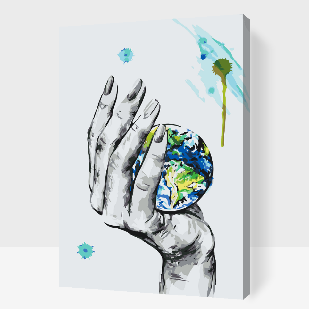 Paint by Numbers - Planet i en kvindehånd