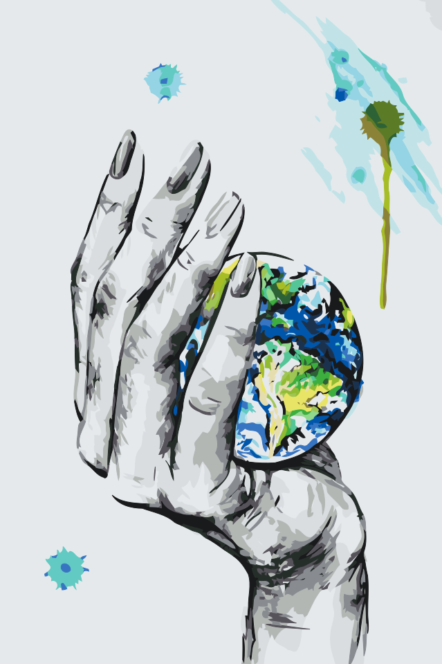 Paint by Numbers - Planet i en kvindehånd