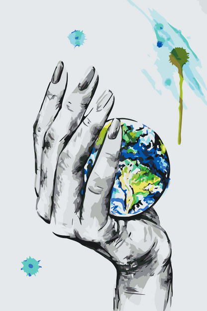 Paint by Numbers - Planet i en kvindehånd