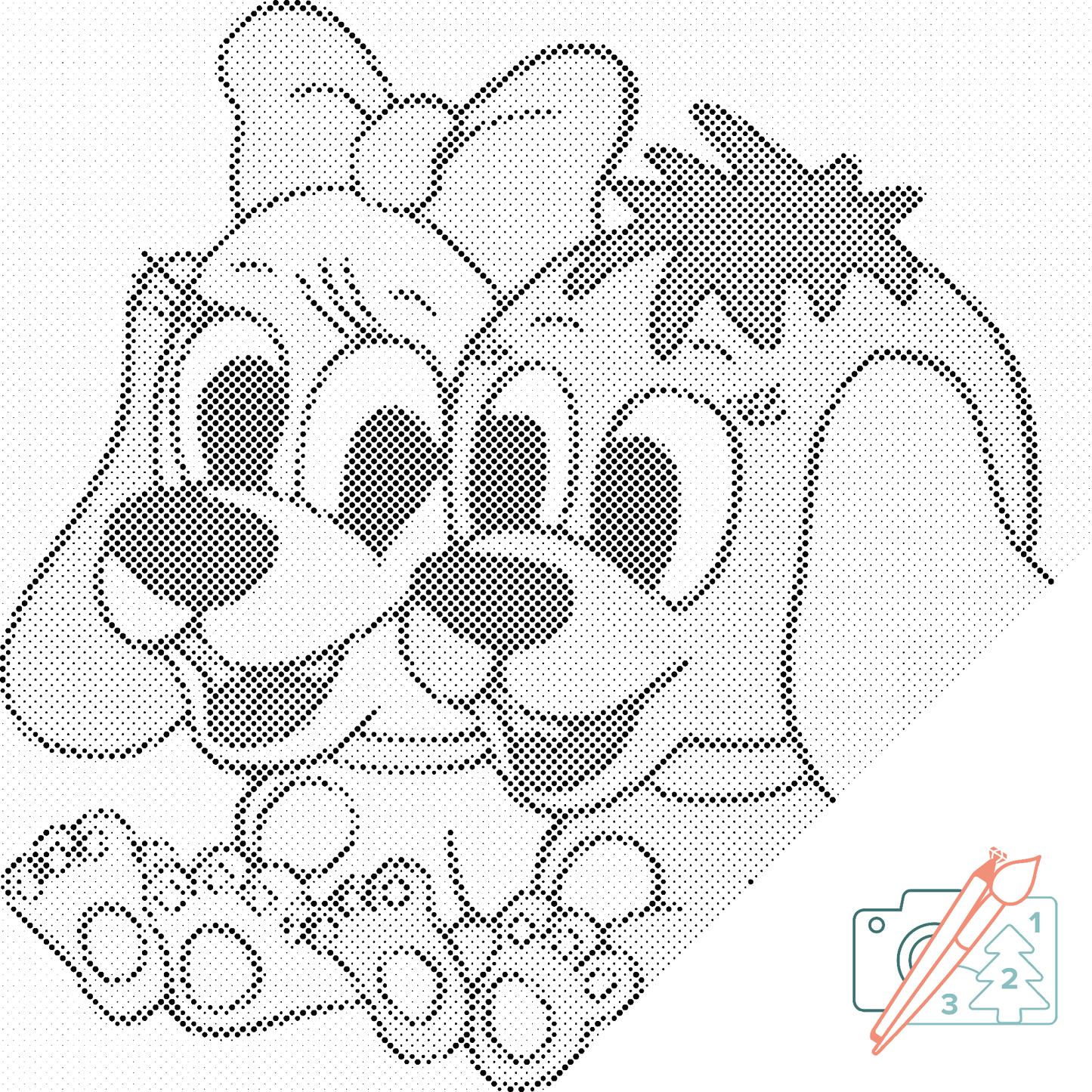 Mal-med-prikker -  Dog Joy