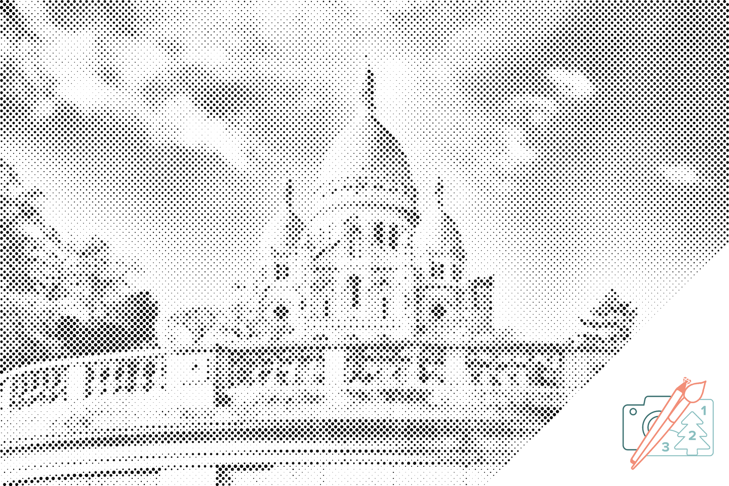 Mal-med-prikker -  Sacre Coeur