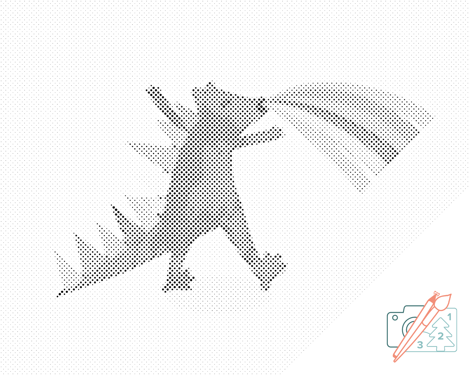 Mal-med-prikker -  Pink Dinosaur