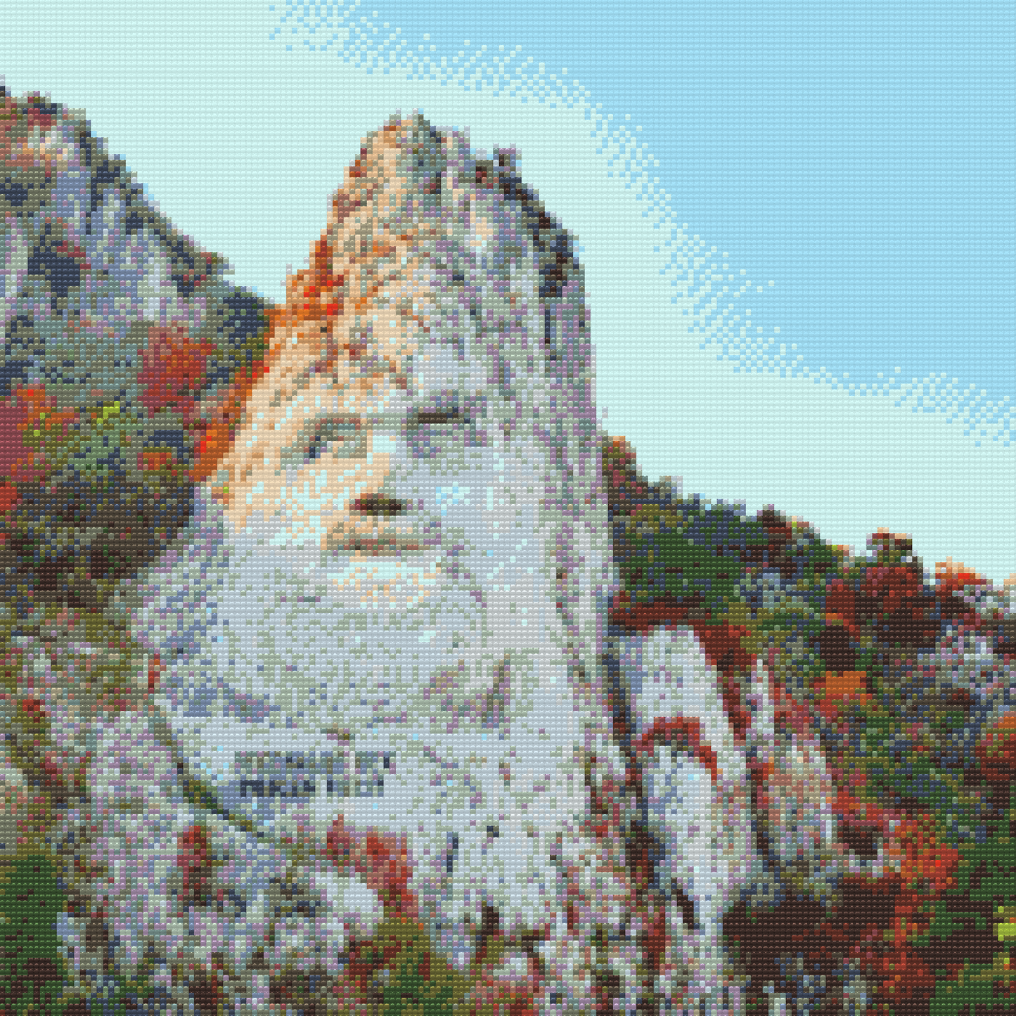Diamond Painting - Klippeskulptur af Decebalus, Rumænien