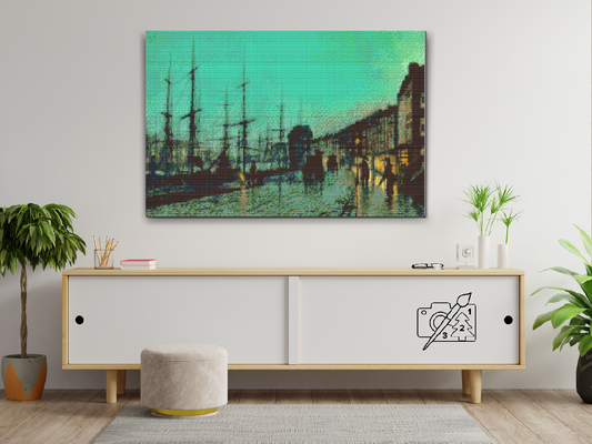 Diamond Painting - John Atkinson Grimshaw - Skibsfart på Clyde