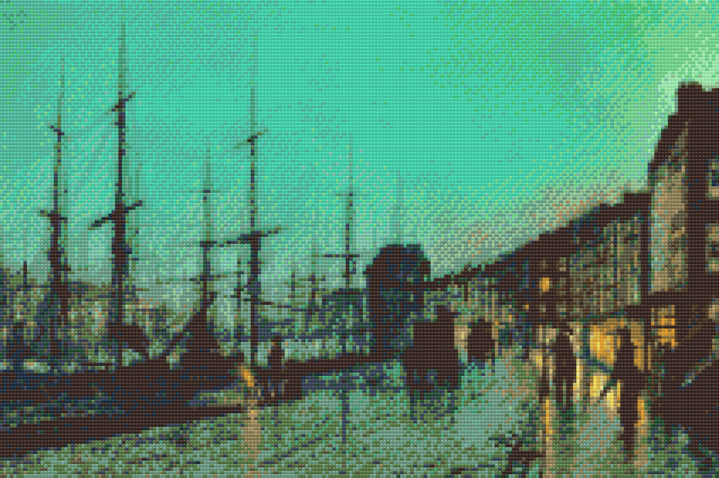 Diamond Painting - John Atkinson Grimshaw - Skibsfart på Clyde