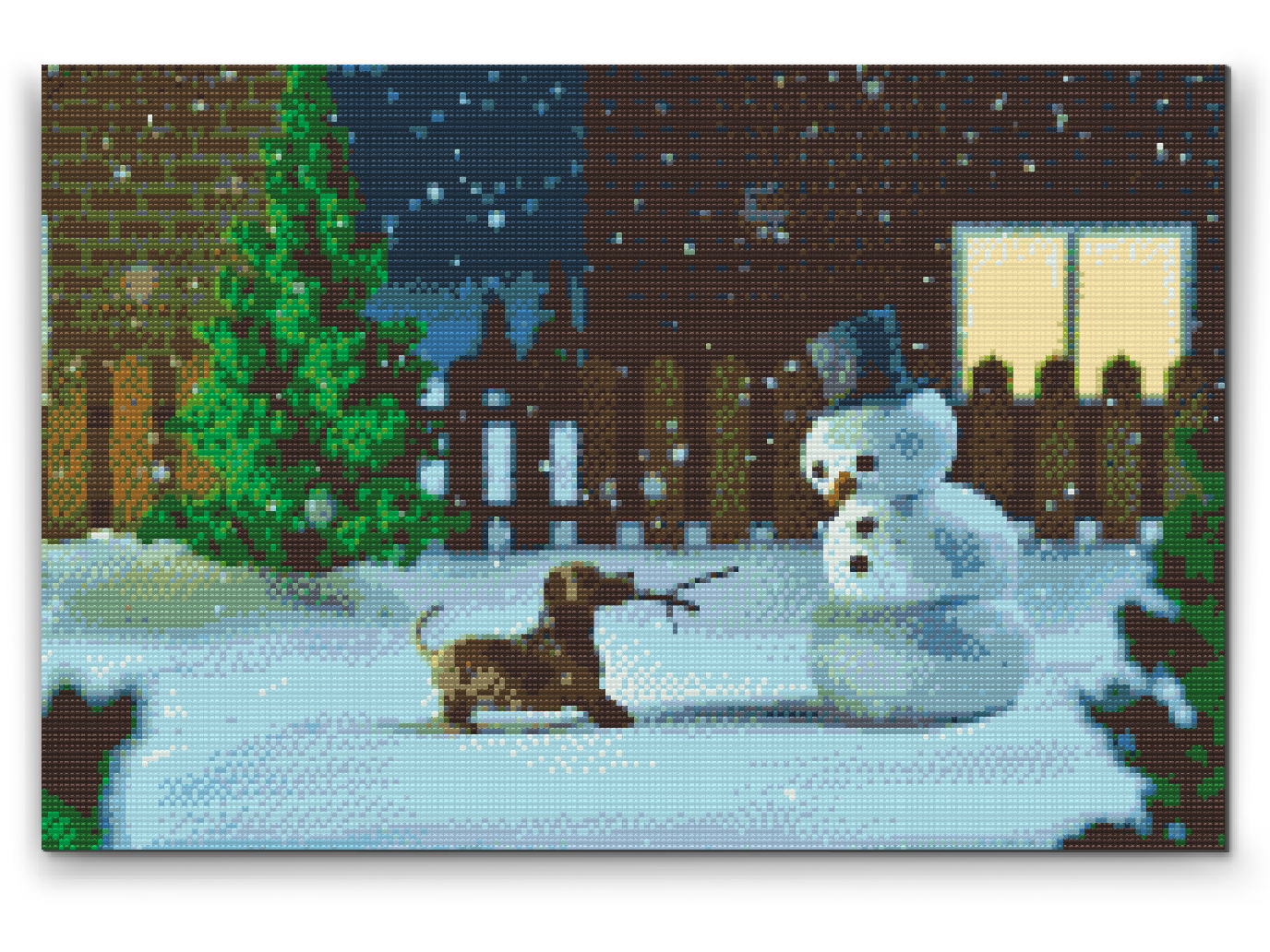 Diamond Painting - Snemand og hund