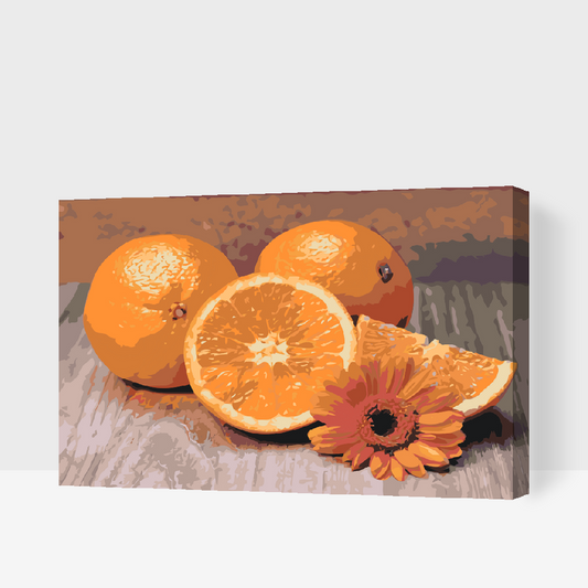 Paint by Numbers - Citrusfrugter, appelsin