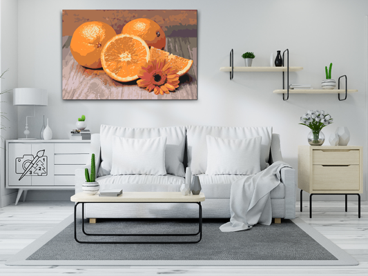 Paint by Numbers - Citrusfrugter, appelsin