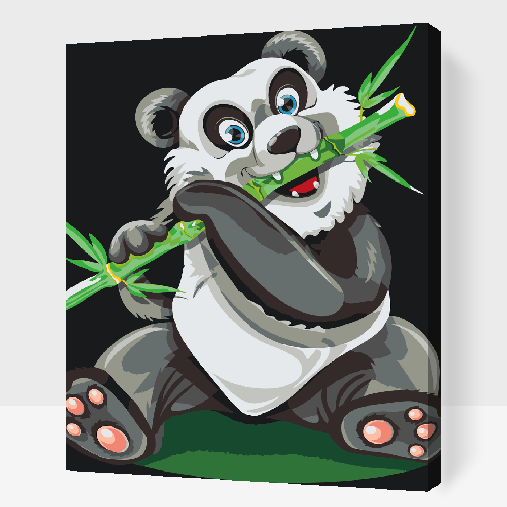 Paint by Numbers - Panda med bambus
