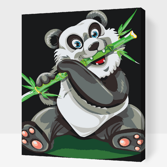 Paint by Numbers - Panda med bambus