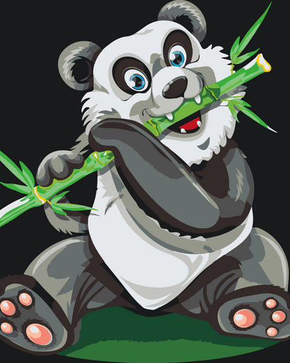 Paint by Numbers - Panda med bambus