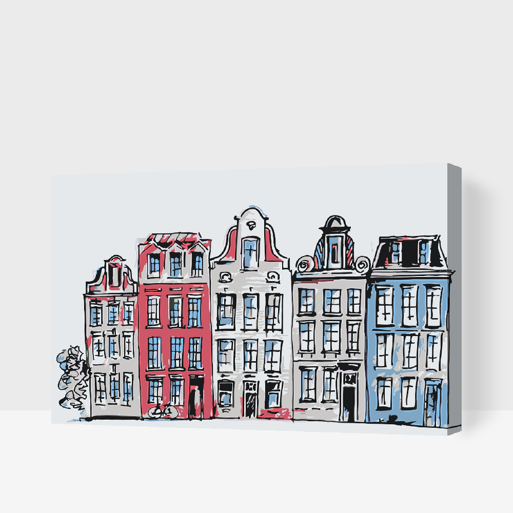Paint by Numbers - Huse i Amsterdam