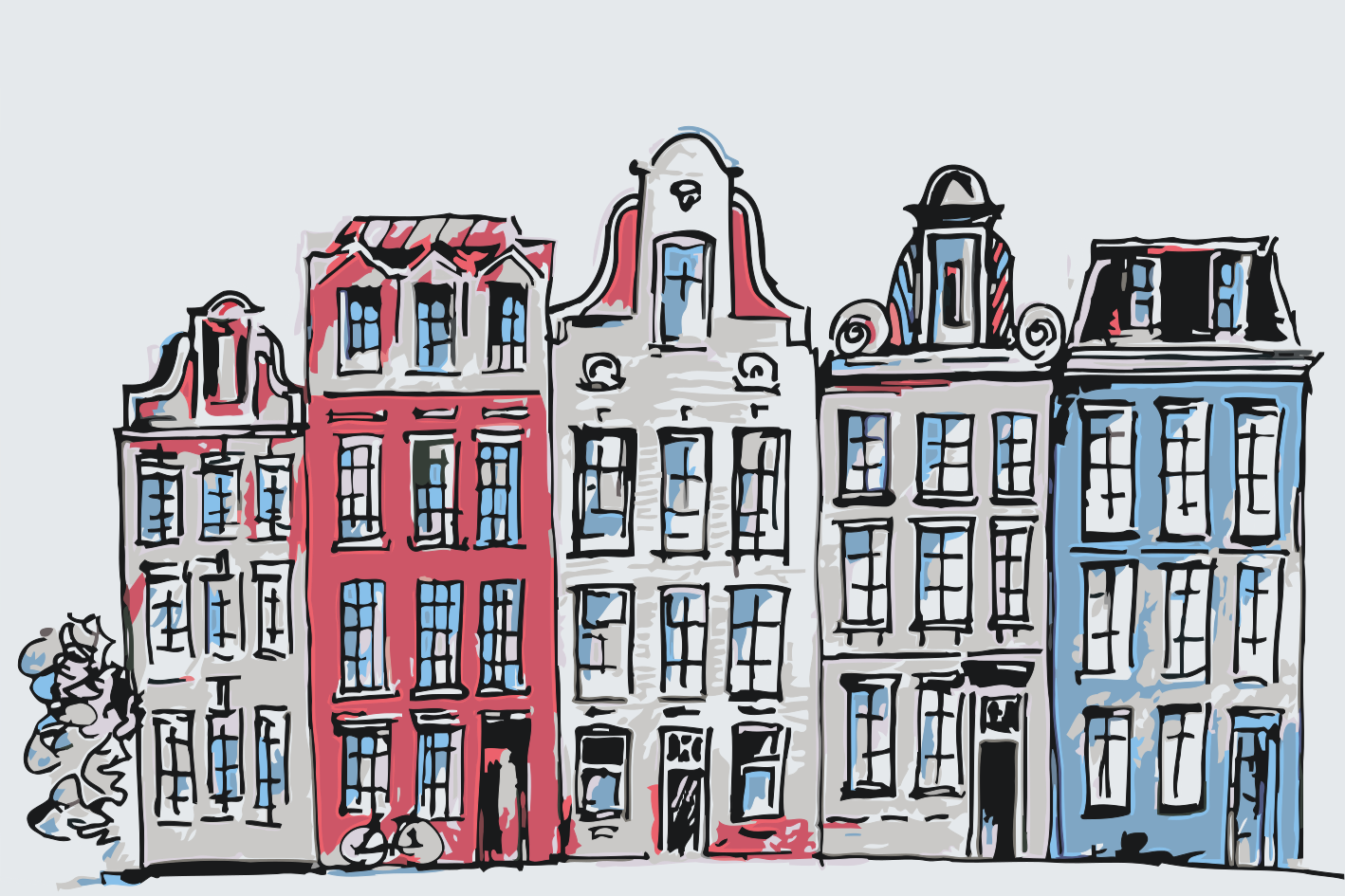 Paint by Numbers - Huse i Amsterdam