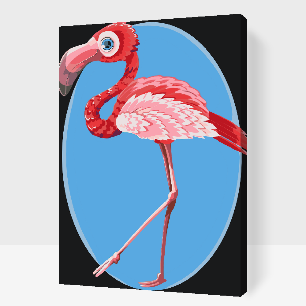 Paint by Numbers - Gående Flamingo
