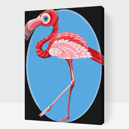 Paint by Numbers - Gående Flamingo