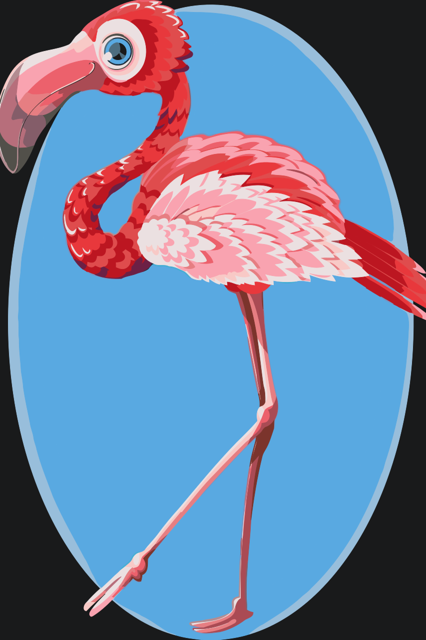 Paint by Numbers - Gående Flamingo