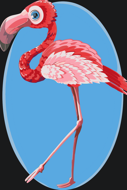 Paint by Numbers - Gående Flamingo