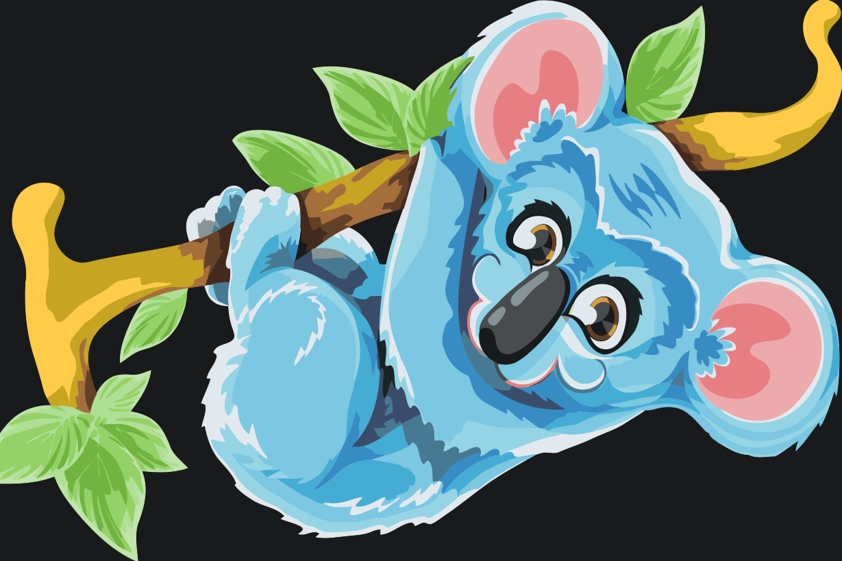 Paint by Numbers - Blå Koala