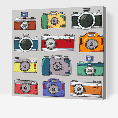 Paint by Numbers - Farverige kameraer