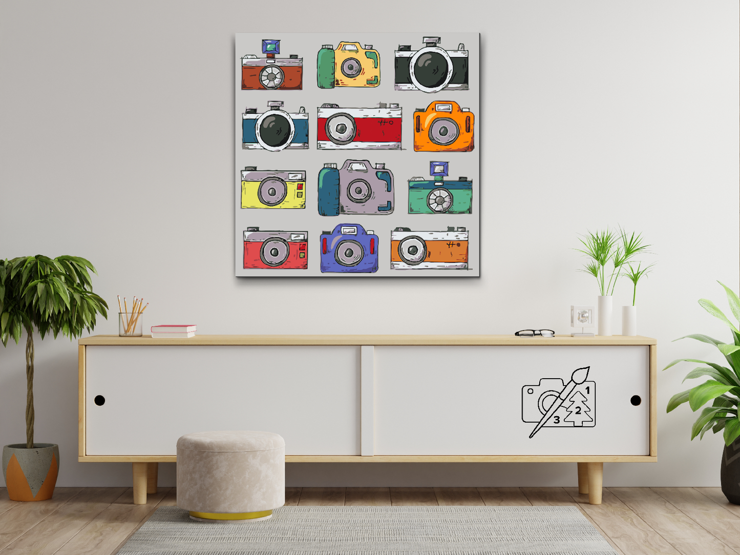 Paint by Numbers - Farverige kameraer