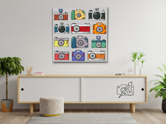 Paint by Numbers - Farverige kameraer