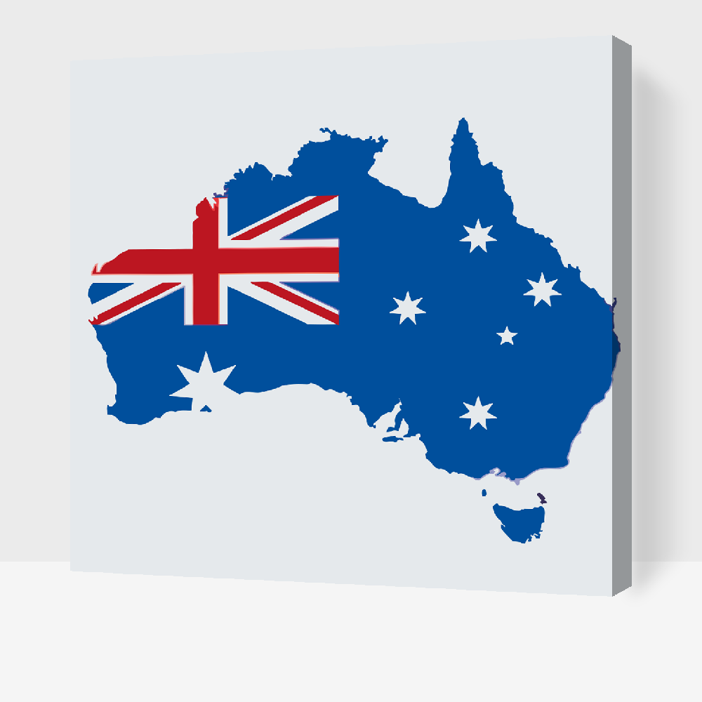 Paint by Numbers - Kort over Australien