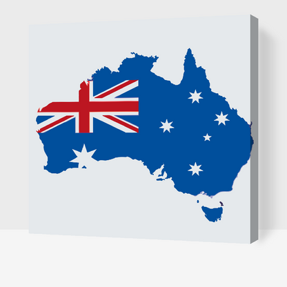 Paint by Numbers - Kort over Australien